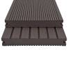 WPC Solid Decking Boards 10m² Dark Brown | Hipomarket UK