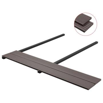 WPC Solid Decking Boards 10m² Dark Brown | Hipomarket UK