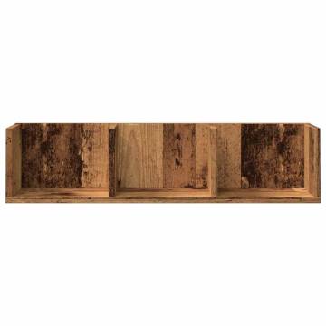 CD Wall Shelf in Old Wood | Stylish & Durable Storage Solution