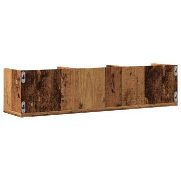 CD Wall Shelf in Old Wood | Stylish & Durable Storage Solution