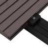 WPC Solid Decking Boards 10m² Dark Brown | Hipomarket UK