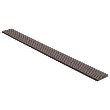 WPC Solid Decking Boards 10m² Dark Brown | Hipomarket UK