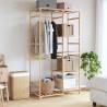 Bamboo Clothes Rack with Shelves | Stylish & Durable - HipoMarket