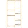 Bamboo Clothes Rack with Shelves | Stylish & Durable - HipoMarket