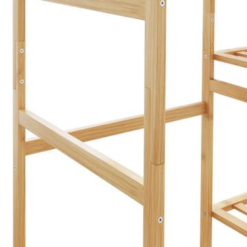 Bamboo Clothes Rack with Shelves | Stylish & Durable - HipoMarket