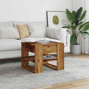 Old Wood Coffee Table - Engineered Wood 55.5x55x45 cm