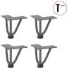  Hairpin Table Legs 4 pcs Natural Steel 10 cm Solid Steel Colour natural Size 10 cm Quantity in Package 1 Model 3 rods 