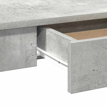 Concrete Grey Desk 100x45x75 cm | Durable Engineered Wood