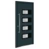 Front Door Anthracite 100x210 cm Aluminium & PVC - Durable & Secure