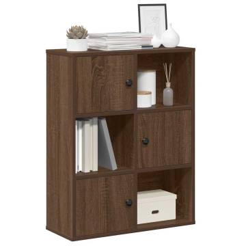 Bookcase Brown Oak 60x24x76.5 cm - Stylish Storage Solution