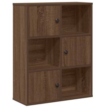 Bookcase Brown Oak 60x24x76.5 cm - Stylish Storage Solution