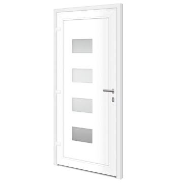 Front Door Anthracite 100x210 cm Aluminium & PVC - Durable & Secure