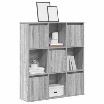 Bookcase Grey Sonoma 89x24x101.5 cm - Stylish & Functional Storage