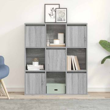 Bookcase Grey Sonoma 89x24x101.5 cm - Stylish & Functional Storage