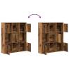 Stylish Old Wood Bookcase - 89x24x101.5 cm | HipoMarket