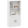 Stylish White Bookcase - 60x24x120 cm Engineered Wood | HipoMarket