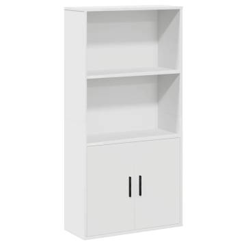 Stylish White Bookcase - 60x24x120 cm Engineered Wood | HipoMarket