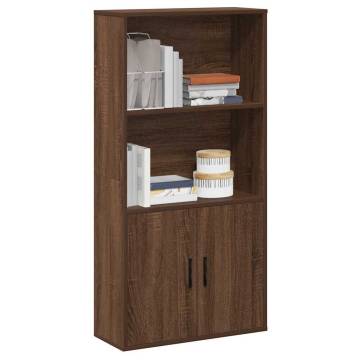 Stylish Brown Oak Bookcase - 60x24x120 cm Engineered Wood