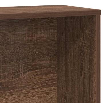 Stylish Brown Oak Bookcase - 60x24x120 cm Engineered Wood