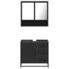 Stylish 2 Piece Black Bathroom Furniture Set - HipoMarket