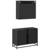 Stylish 2 Piece Black Bathroom Furniture Set - HipoMarket