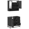 Stylish 2 Piece Black Bathroom Furniture Set - HipoMarket