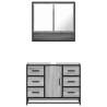 Stylish 2 Piece Bathroom Furniture Set - Grey Sonoma Design