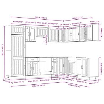 14 Piece Kitchen Cabinet Set Lucca - Elegant Storage Solution