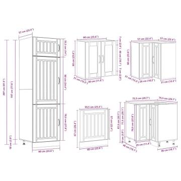 14 Piece Kitchen Cabinet Set Lucca - Elegant Storage Solution