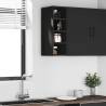 Hanging Cabinet Black 20x29.5x60 cm | Engineered Wood Storage