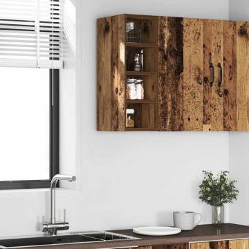 Hanging Cabinet Old Wood | Space-Saving Kitchen Storage