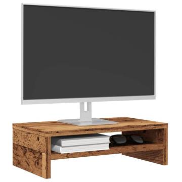 Monitor Stand Old Wood 42x24x13 cm | Modern & Functional