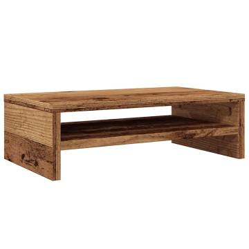 Monitor Stand Old Wood 42x24x13 cm | Modern & Functional