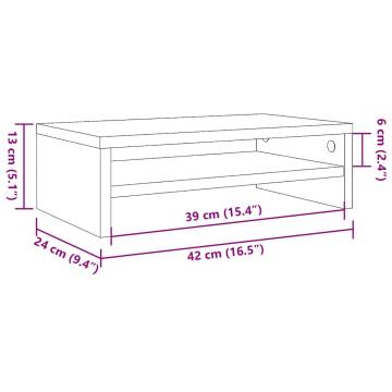 Monitor Stand Old Wood 42x24x13 cm | Modern & Functional