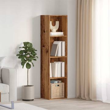 Book Cabinet TV Cabinet in Old Wood - Stylish Storage Solution