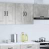 Kalmar Kitchen Wall Cabinet - Concrete Grey & Engineered Wood