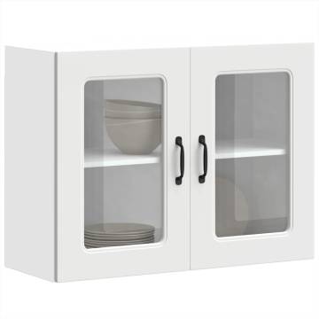 Kalmar White Kitchen Wall Cabinet with Glass Door - HipoMarket