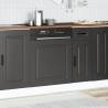 Kalmar Black Dishwasher Panel - Durable Engineered Wood 60x1.5x67 cm