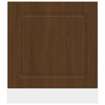 Kalmar Brown Oak Dishwasher Panel - 60x1.5x67 cm Engineered Wood