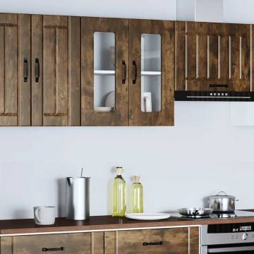 Kalmar Kitchen Wall Cabinet - Smoked Oak | HipoMarket UK