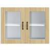 Lucca Sonoma Oak Kitchen Wall Cabinet with Glass Door