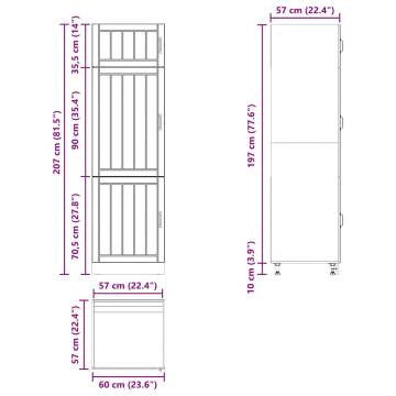 Lucca White Engineered Wood Kitchen Cupboard - HipoMarket