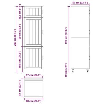 Lucca Concrete Grey Kitchen Cupboard - Durable Storage Solution