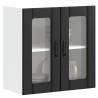  Kitchen Wall Cabinet with Glass Door Lucca Black Engineered Wood Colour black Quantity in Package 1 Model wall glass cabinet 60 cm Number of 