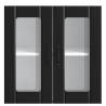 Lucca Black Kitchen Wall Cabinet with Glass Door - Durable Design