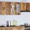 Lucca Kitchen Wall Cabinet with Glass Door - Old Wood