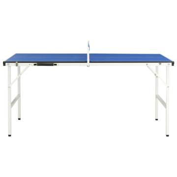 5 Feet Blue Ping Pong Table with Net - Compact & Sturdy