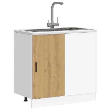 Sink Base Cabinet in Artisan Oak - Durable & Spacious