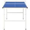 5 Feet Blue Ping Pong Table with Net - Compact & Sturdy