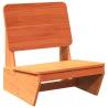 Garden Chairs 2 pcs Wax Brown - Solid Wood Pine Outdoor Seating